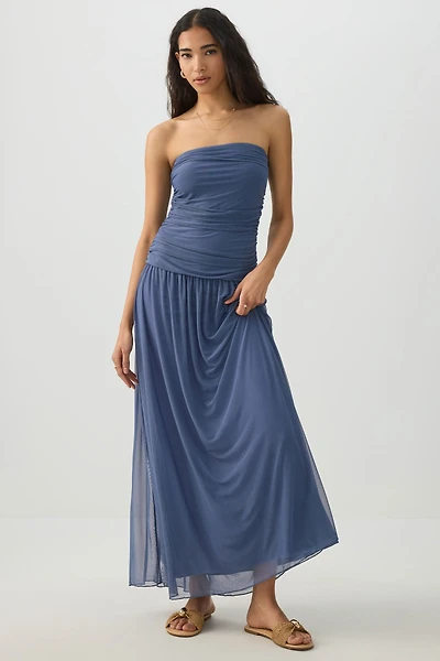 Robe tube à taille tombante en maille