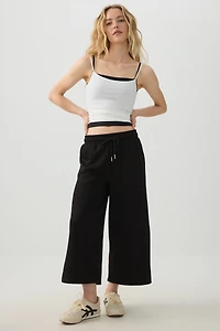 Wide Leg Pull On Capris
