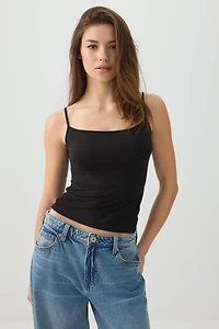 Camisole à bretelles ajustables très douce Basic