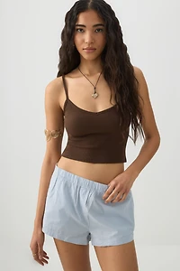 Basic Crop Tank Top with Adjustable Straps