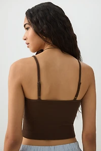 Camisole courte à bretelles ajustables Basic