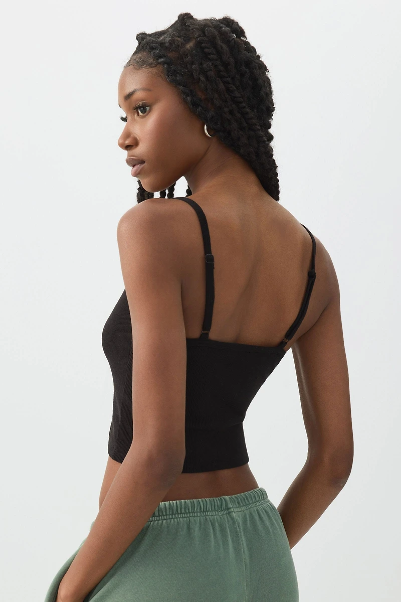 Basic Crop Tank Top with Adjustable Straps