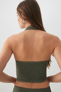 Haut licou en dentelle à boucle