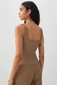 Camisole texturée à col dégag