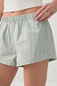 Short boxeur à taille mi-haute en popeline