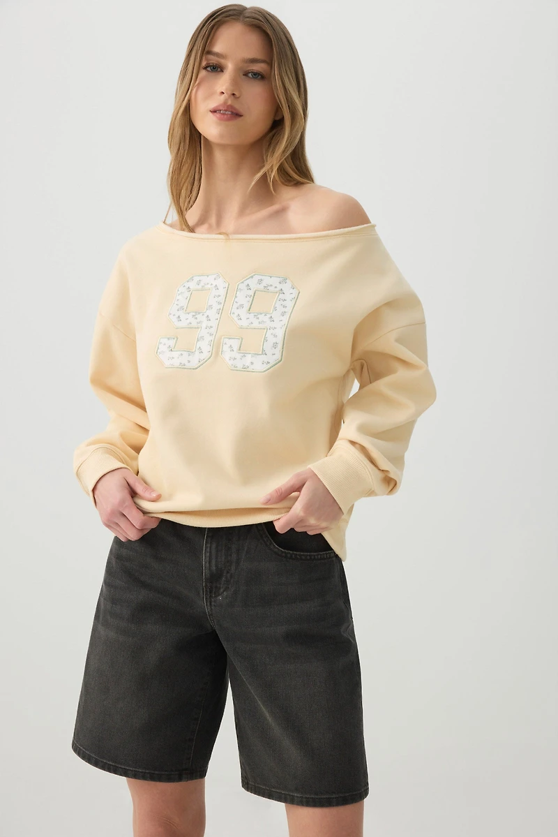 Off Shoulder Sweatshirt