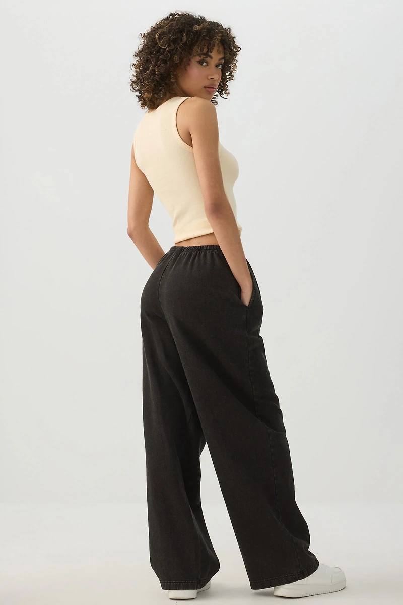 Washed Wide Leg Sweatpant