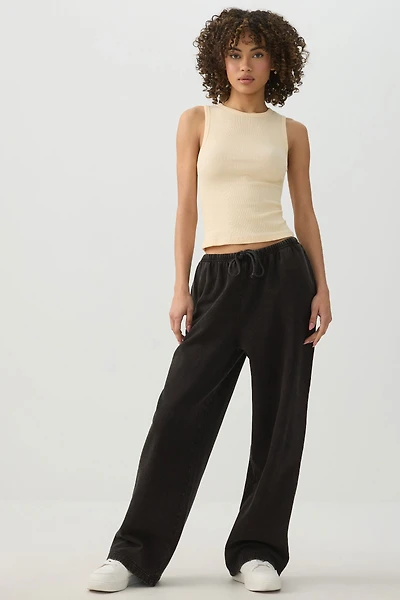Washed Wide Leg Sweatpant