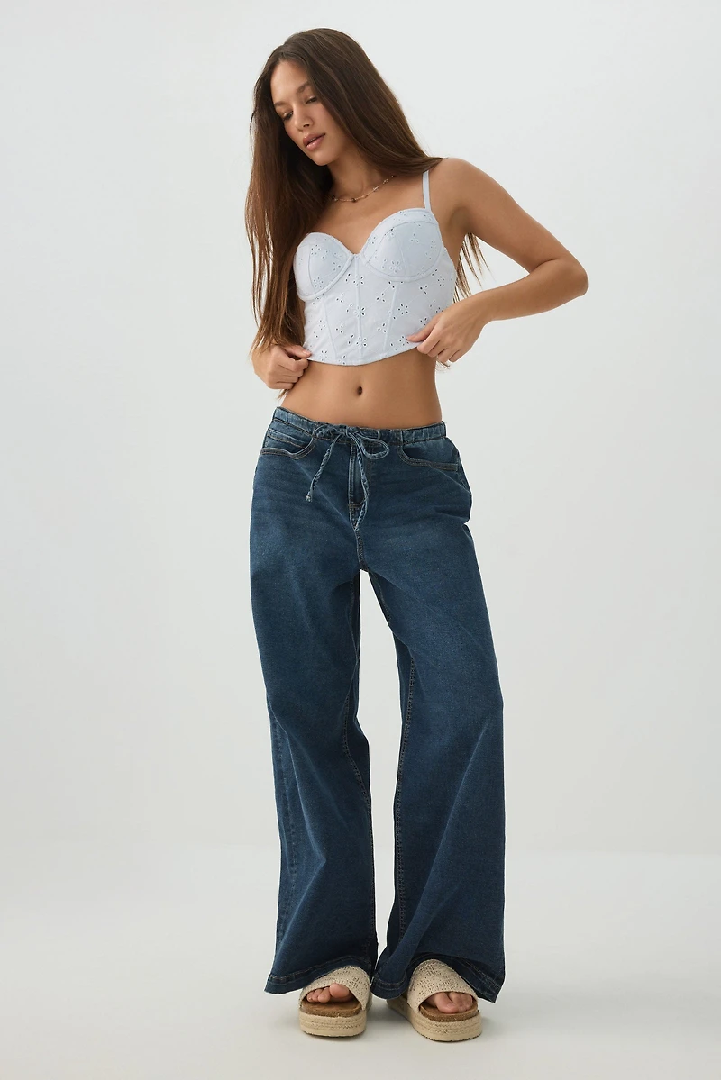 Eyelet Ultra Cropped Bustier Top