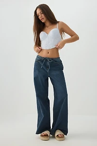 Eyelet Ultra Cropped Bustier Top