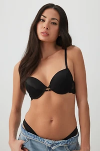 Soutien-gorge pigeonnant satin et dentelle luxe