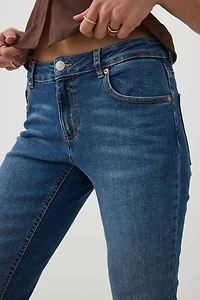 Mid Rise Flare Leg Jean