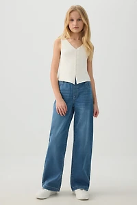 Pull On Wide Leg Jeans