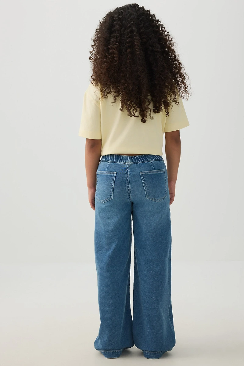 Pull On Wide Leg Jeans