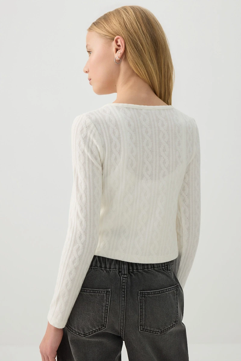 Cardigan with Bow Detail