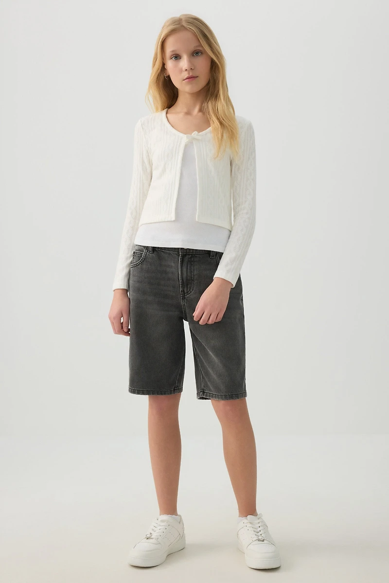 Cardigan with Bow Detail