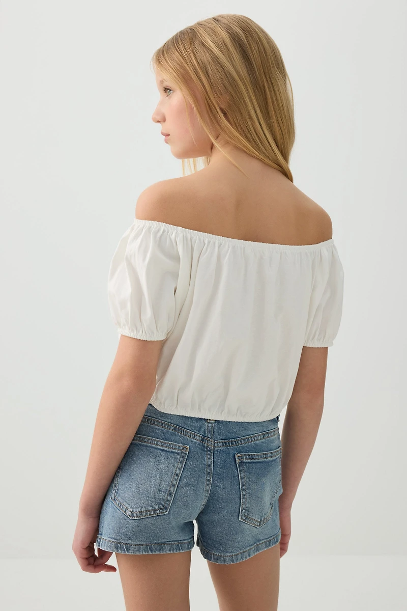 Haut paysan à taille élastique