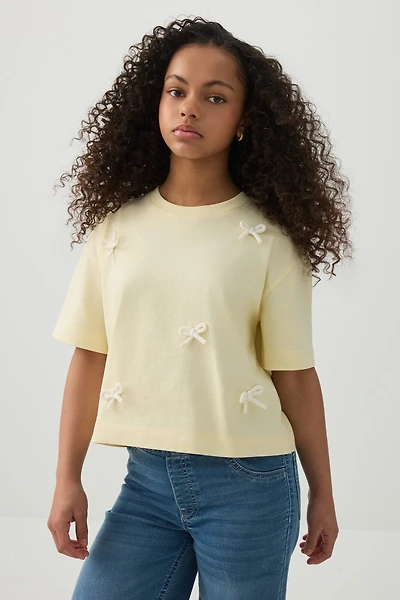 T-shirt carré embelli