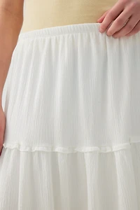 Textured Knit Tiered Maxi Skirt
