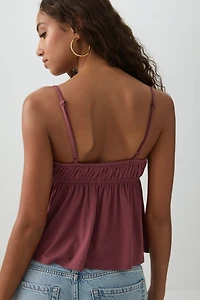 Tie Front Babydoll Tank