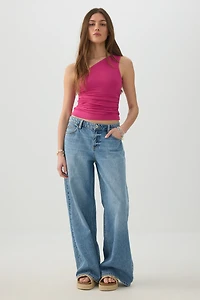 Camisole asymétrique froncée