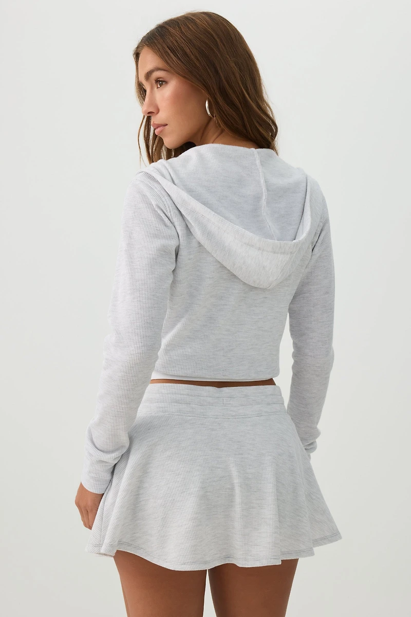 Waffle Knit Flowy Skort