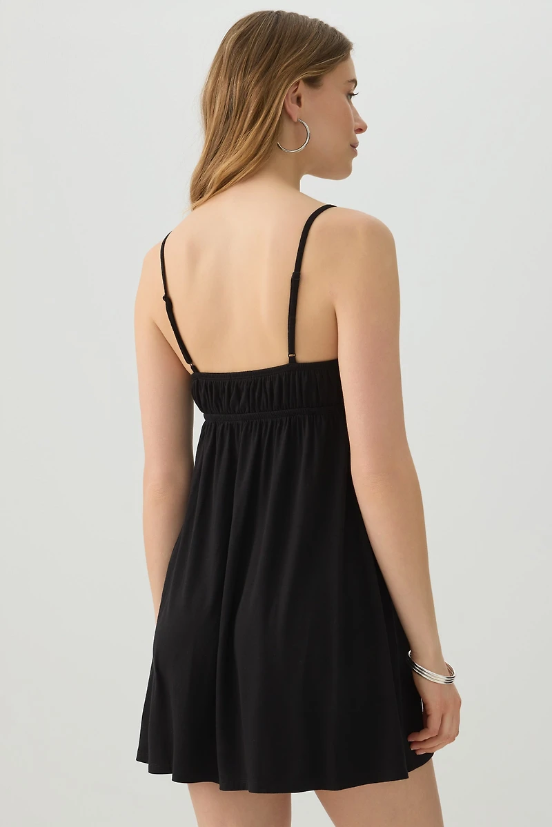 Front tie Babydoll Mini Dress