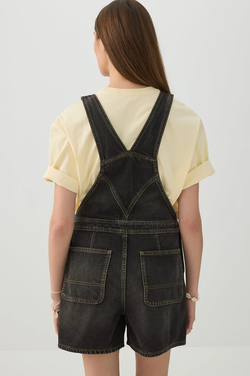 Denim Overall Shorts