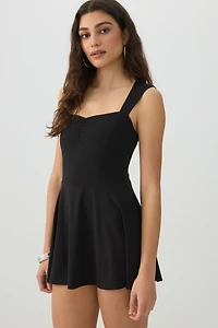 Mini Skater Dress with Integrated Shorts