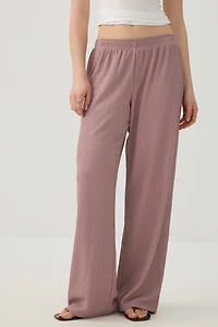 Textured knit Wide Leg Pants
