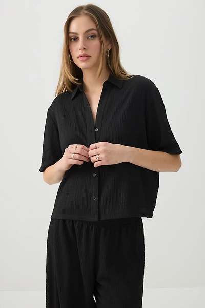 Chemise carrée à col ouvert