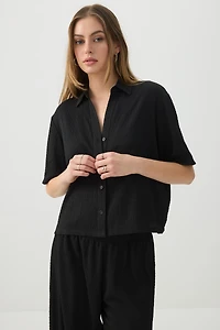 Chemise carrée à col ouvert