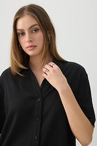 Chemise carrée à col ouvert