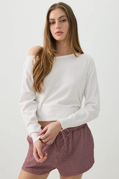 Off Shoulder Knit Sweater