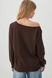Off Shoulder Knit Sweater