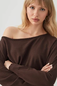 Off Shoulder Knit Sweater