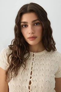 Cropped Open Stitch Sweater