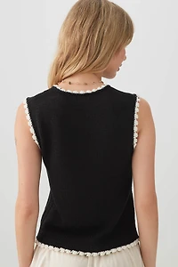Débardeur court en tricot