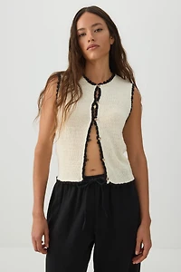 Débardeur court en tricot