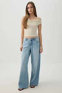 Camisole courte à col bénitier