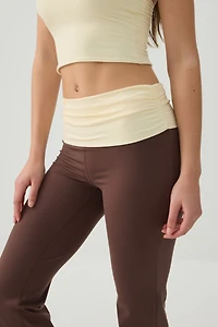 Soft Fold Over Waist Flare Leggings