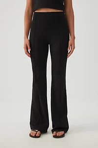 Knit Flare Leggings with Pintuck