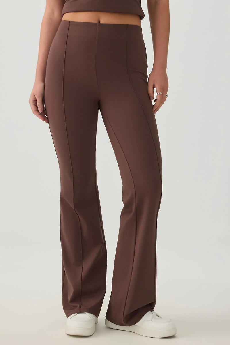 Knit Flare Leggings with Pintuck