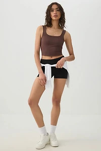 Soft Cropped Double Layer Tank Top