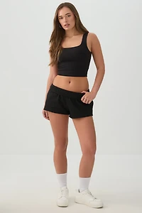 Soft Cropped Double Layer Tank Top
