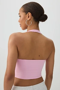 Basic Crop Halter Tank Top