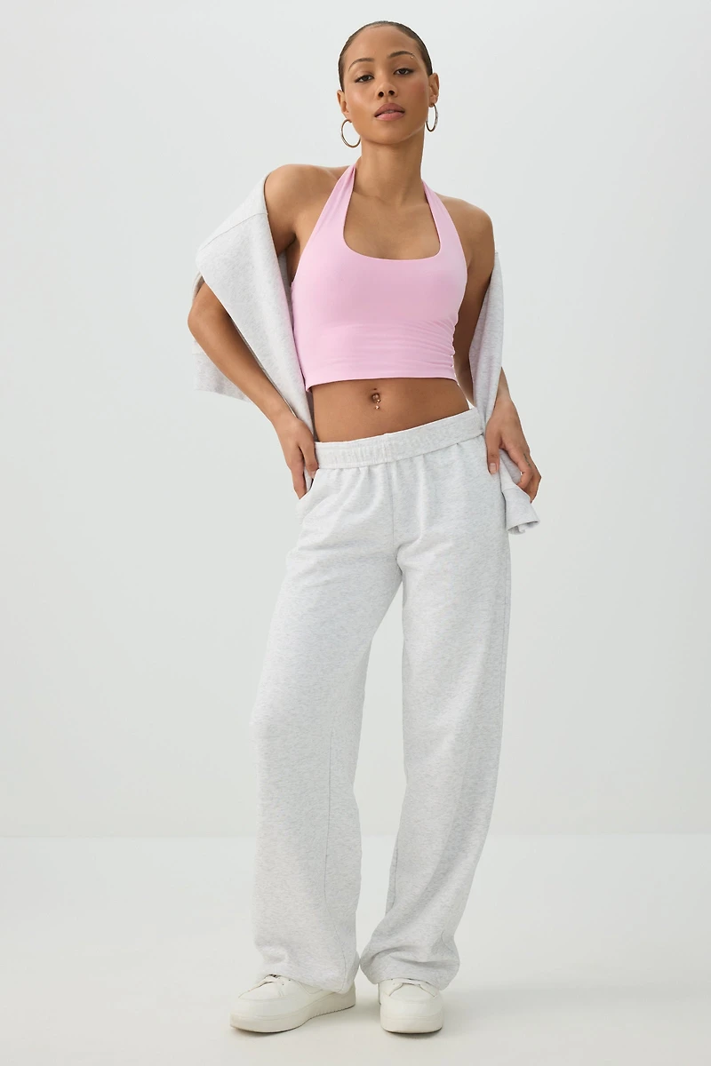 Basic Crop Halter Tank Top