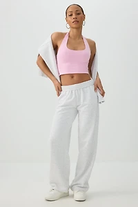 Basic Crop Halter Tank Top