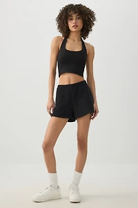 Basic Crop Halter Tank Top