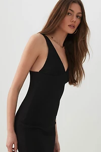 Textured Knit Midi Dress